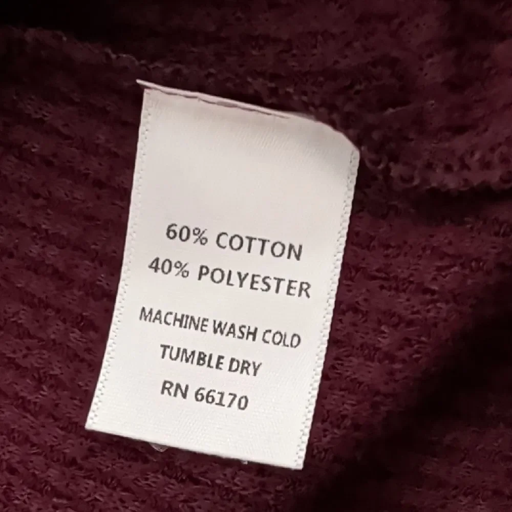 Free People Burgundy Long Sleeve Top